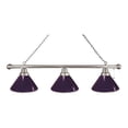 thumbnail image 2 of Holland Bar Stool BL3CHPurp Purple 3 Shade Pool Billiard Light, Chrome, 2 of 3
