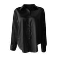 thumbnail image 4 of WCJM Button Up Shirt Womens Women Shirts Satin Blouses for Women Button Down Shirts Long Sleeve Tops, 4 of 5