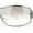 Silver White - Clear Mirror, variant on Womens Elegant Rimless Shield Wrap Luxury Designer Sunglasses Silver White - Clear Mirror