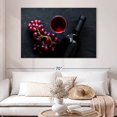 thumbnail image 2 of Elephant Stock Classy Red Wine Wall Art - Horizontal Canvas Wall Art - Dining Room Wall Decor - Food And Drink Canvas - Red And Gray Decor - 51" x 34", 2 of 4