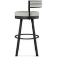 thumbnail image 3 of Amisco Tabouret de Comptoir Pivotant 26 Po. - Polyester Gris Clair / Métal Noir, 3 of 9
