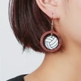 thumbnail image 4 of GHSOHS Silver Earrings Fashion Street Wind Volleyball Football Baseball Basketball Earrings Female Gold Earrings Party Jewelry Gift Blue Earrings Fashion Earings Ear Ring, 4 of 9