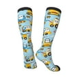 thumbnail image 4 of Balery Building Truck Printed Novelty Socks Men's Women's Crew Socks Sports Socks Knee High Socks Cotton Socks Quirky and Cool Socks, 4 of 9