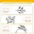 thumbnail image 3 of Uxcell Napkin Rings Holder, Leaf Napkin Holder Ring Dining Table Decor Silver, 3 of 5