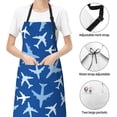 thumbnail image 4 of Kdxio Airplanes in the Sky Apron with Pockets Adjustable Kitchen Aprons for Men Women Waterproof Aprons for Cooking,Drawing,Crafting, Baking Household Cleaning, 4 of 8
