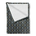 thumbnail image 2 of Geometric Soft Flannel Fleece Throw Blanket, Tribal Inspired Rhombuses and Triangles Pattern, Cozy Plush for Indoor and Outdoor Use, 50" x 60", Blue Grey Camel, by Ambesonne, 2 of 5