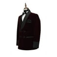 thumbnail image 3 of Mens Burgundy Velvet Smoking Jacket - Frogging Style Evening & Wedding Wear, 3 of 4