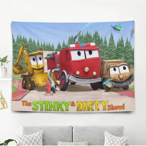 Tapestry for Stinky and Dirty Bedroom Dorm wall hanging Poster Backgrounds Banner Party Wall Art Decorations Kids Girls Teens Gifts Funny 40×60 inch