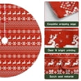thumbnail image 6 of Christmas Tree Skirt,Red Christmas Reindeer Pattern Christmas Tree Decor with Red Ribbon Ties,Round Shape,Christmas Decorations for Home 36"x36", 6 of 7