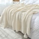 thumbnail image 2 of Manta tejida con ondas sinuosas, manta ligera 100 % acrílica con diseño de borlas para un uso acogedor durante todo el año, adecuada para cualquier decoración del hogar, 2 of 6