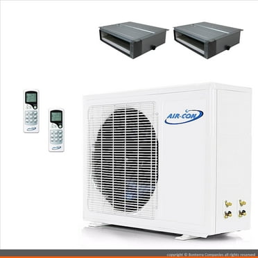 2 Zone Mini Split 12000 12000 Ductless Air Conditioner 21 Seer Pre ...