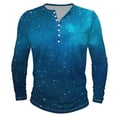 thumbnail image 4 of FAIWAD Plus Size Tops for Men Long Sleeve Button Pullover Casual Slim Comfy Basic Stretch Workout Shirts, 4 of 4