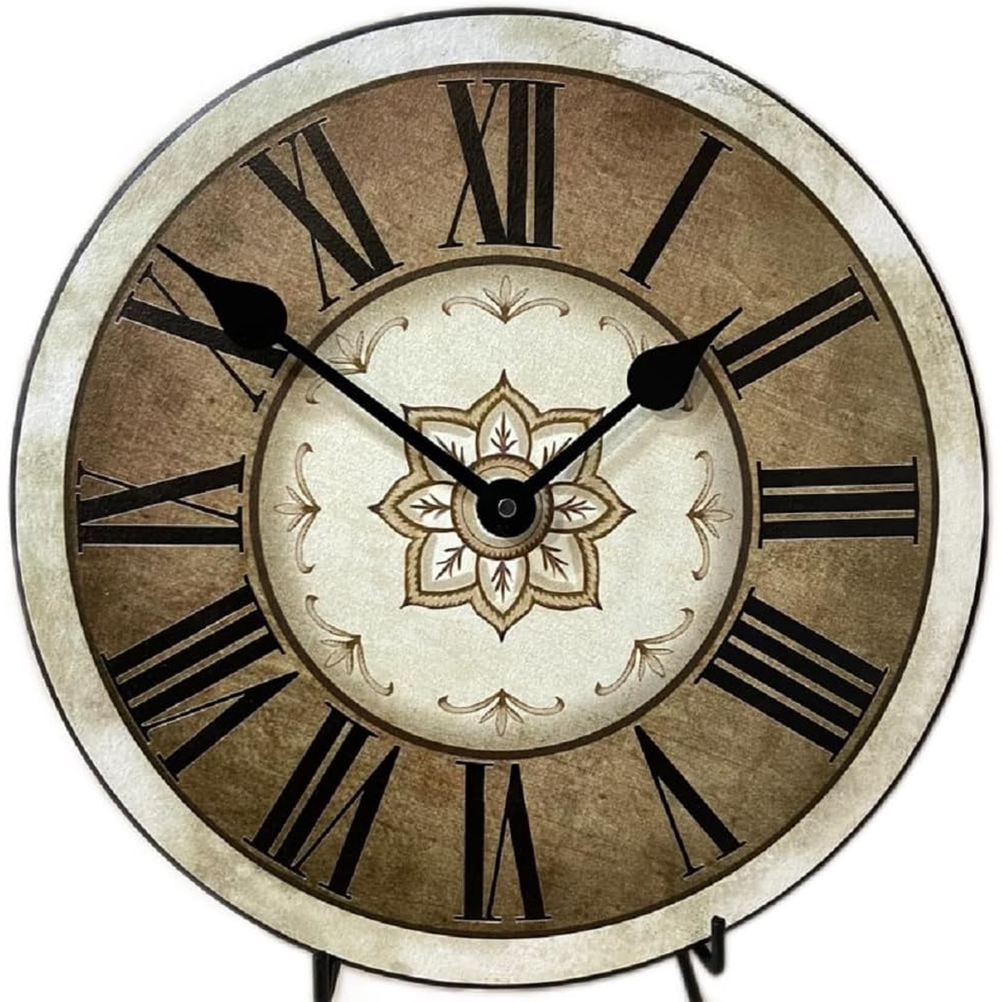 Charlotte Wall Clock | Handcrafted in USA | Silent Non-Ticking Mechanism | Beautiful Color | Rustic Decor for Living Room | Battery Operated (15-Inch)