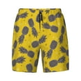 thumbnail image 4 of Lsque Mens Swim Trunks Summer Pineapple Pattern - Bathing Suit Compression Liner - Beach Swim Shorts Swimwear - (S-3XL) - Stretch Quick Dry -Small, 4 of 9