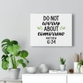 thumbnail image 5 of Scripture Walls  Tomorrow Matthew 6:34 Bible Verse Canvas Christian Wall Art Ready to Hang Unframed, 5 of 12
