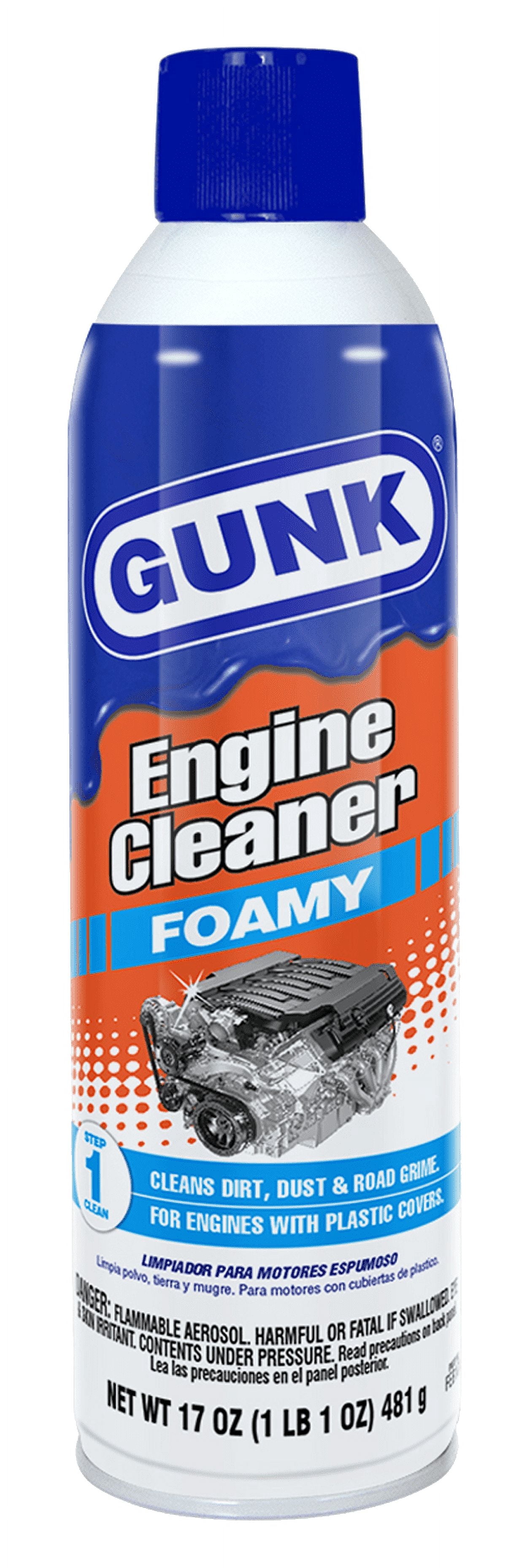 (2 pack) GUNK Low VOC Foamy Engine Cleaner and Degreaser for Cars and Motorcycles - 17 oz Aerosol