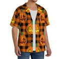 thumbnail image 4 of Disketp Men's Hawaiian Halloween Print Shirts Button Down Holiday Beach Shirts-XX-Large, 4 of 7