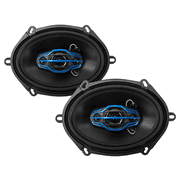 Jensen JS6804 6x8" 4-Way Car Speakers Pair, 160W Peak Power, 40W RMS, Coaxial