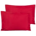 thumbnail image 1 of FLXXIE Microfiber Standard Pillow Shams Set of 2, Fade, Wrinkle and Shrinkage Resistant Soft Pillow Covers with Envelope Closure Euro Sham Covers (Red, 20x26 Inches), 1 of 4