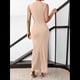 thumbnail image 5 of Vestido Ajustado Fruncido para Mujer Beige M, 5 of 7