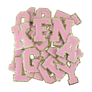 78 Pcs Hot Pink Iron On Letters for Clothing Alphabet Patchfor Arts &  Crafts, 1