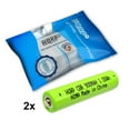 thumbnail image 2 of HQRP TWO Phone Batteries for Panasonic KX-TGA820B KX-TGA930T KX-TGA931T KX-TGA935B KX-TGA939T KX-TH1211B KX-TH1212B Cordless Telephone, 2 of 8