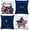 Color 2, variant on 4 Pack Independence Day Pillow Covers Decor 18x18 Inch 4th of July America Freedom Daisy Patriotic Memorial Throw Pillowcase Decoration for Home Couch Sofa Bed