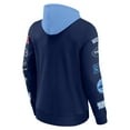 thumbnail image 3 of Men's Fanatics  Navy/Light Blue Tennessee Titans Patched Out Pullover Hoodie, 3 of 3