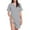Grey, variant on Women's V Neck Casual Dress Soft Comfortable Pullover Button Down Stylish Everyday Wear Flowy Lightweight Breathable Fabric