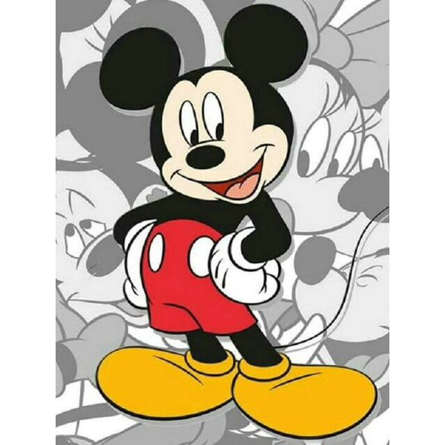 Disney Diamond Painting 5d Mickey Mouse Princesa Personajes de dibujos animados Diy Diamond Anime Diamond Mosaico para niños Año Nuevo GiftSquare 20x30cm Gao Jinjia LED