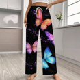 thumbnail image 2 of Dreamy Purple Butterfly Pattern (105)-2 Pajama Pants Loose Pajamas Female Breathable Home Trousers Leisure Sleeping Pants Large Size, 2 of 6