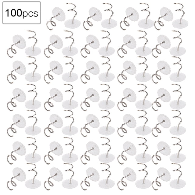 Transparent Twisted Pin,100Pcs Twisted Pin Stainless Sofa Fixed Spiral Nail Sofa Fixed Pin Top-Notch Performance