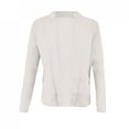 thumbnail image 2 of LoyisViDion Women'S Solid Color Casual Long-Sleeved Cardigan Jacket Coat Top White 8(L), 2 of 5