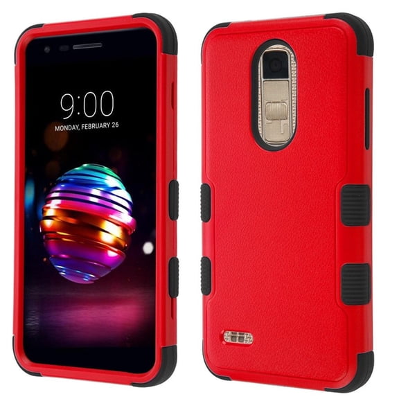 Mybat Tuff Hybrid Natural Case For LG K10 (2018),For LG K30, Red,Black