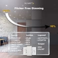 thumbnail image 6 of NUWATT 12 Pack, 6 Inch Ultra-Thin LED Recessed Lighting, CCT 2700K/3000K/3500K/4000K/5000K Selectable, 1050LM 15W, Dimmable, IC Rated, Wet Rated, Canless Can Light for Ceiling with Junction Box, 6 of 9
