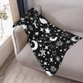 thumbnail image 3 of Star Moon Black and White Blanket, Soft Blankets Flannel Bed Throw Cozy Lightweight Plush Gifts for Women Men Boys Girls Sofa Couch Bedroom Living Rooms Warm All Season, Home Decor, Small 50"x40", 3 of 6