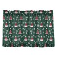 thumbnail image 7 of Yayeee Kitchen Curtains Tier Pair Light Filtering 27"x24" Rod Pocket Short Cafe Window Panel, Red Christmas Trees, 7 of 7