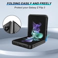 thumbnail image 4 of Samsung Galaxy Z FLIP 3 5G Case with Slide Camera Cover, 360° Rotation Ring Kickstand [Military Grade] Case, Black, 4 of 9