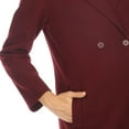 thumbnail image 5 of White Mark Women's Long Sleeve Classic Double-Breasted Walker Coat, 5 of 6