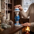 thumbnail image 4 of Artificial Snowman Blow Mold Christmas Decoration with LED Lights Classic Winter Character Figurine for Halloween Porch and Mantel, 12 Inch, 4 of 6