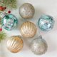 thumbnail image 1 of Adornos navideños, bolas de Navidad pintadas de 8 cm con formas especiales, ideales para decorar el árbol de Navidad, ventanas y ventanas. Adornos colgantes de plástico., 1 of 6