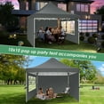thumbnail image 6 of SANOPY 10' x 10' Pop up Canopy Tent, Adjustable Commercial Instant Outdoor Party Tent with 3 Removable Sidewalls, Carry Bag, Gray, 6 of 6