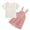 Light Pink, variant on CARETOO Toddler Girl Clothes, 2Pcs Baby Girl Outfits Spring/Summer Stripe/Floral T-Shirt Bib Overall Shorts Clothing Set 1-5T
