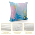 thumbnail image 4 of Acheng Gold and Blue Abstract Art Plush Pillowcase 1 Piece White, 4 of 5