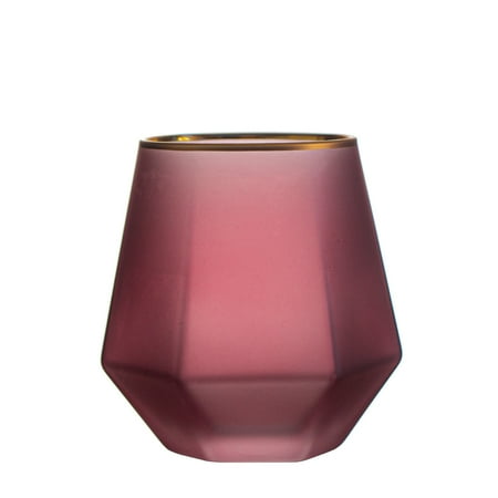 

Livesture Modern Minimalist Colorful Hexagonal Diamond Glass Water Cup G
