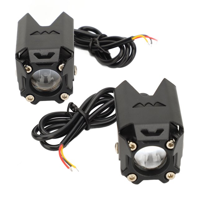 Par de focos LED para motocicleta de 10 W, luz de conducción auxiliar de haz alto y bajo, iluminación blanca y amarilla, IP68, resistente al agua para motocicleta
