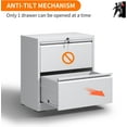 thumbnail image 6 of Lateral File Cabinets with 2 Drawer,Metal Lateral Filing Cabinet for Home Office,Wide Steel Storage Cabinet Commercial Drawer for Legal/Letter/A4 Size Files Assembly Required, 6 of 6