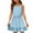 #A27-Light Blue, variant on Abcomgle Summer Dress for Girls 10-12 Casual Spaghetti Strap Sleeveless Girls Midi Dresses Solid Square Neck Sundresses Swing Loose Dresses 3-4 Years,Royal Blue