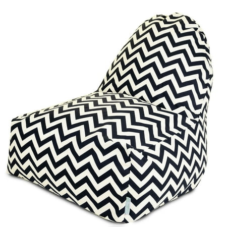 UPC 859072270305 product image for Majestic Home Goods Indoor Outdoor Black Chevron Bean Bag Kick-it Chair 30 in L  | upcitemdb.com