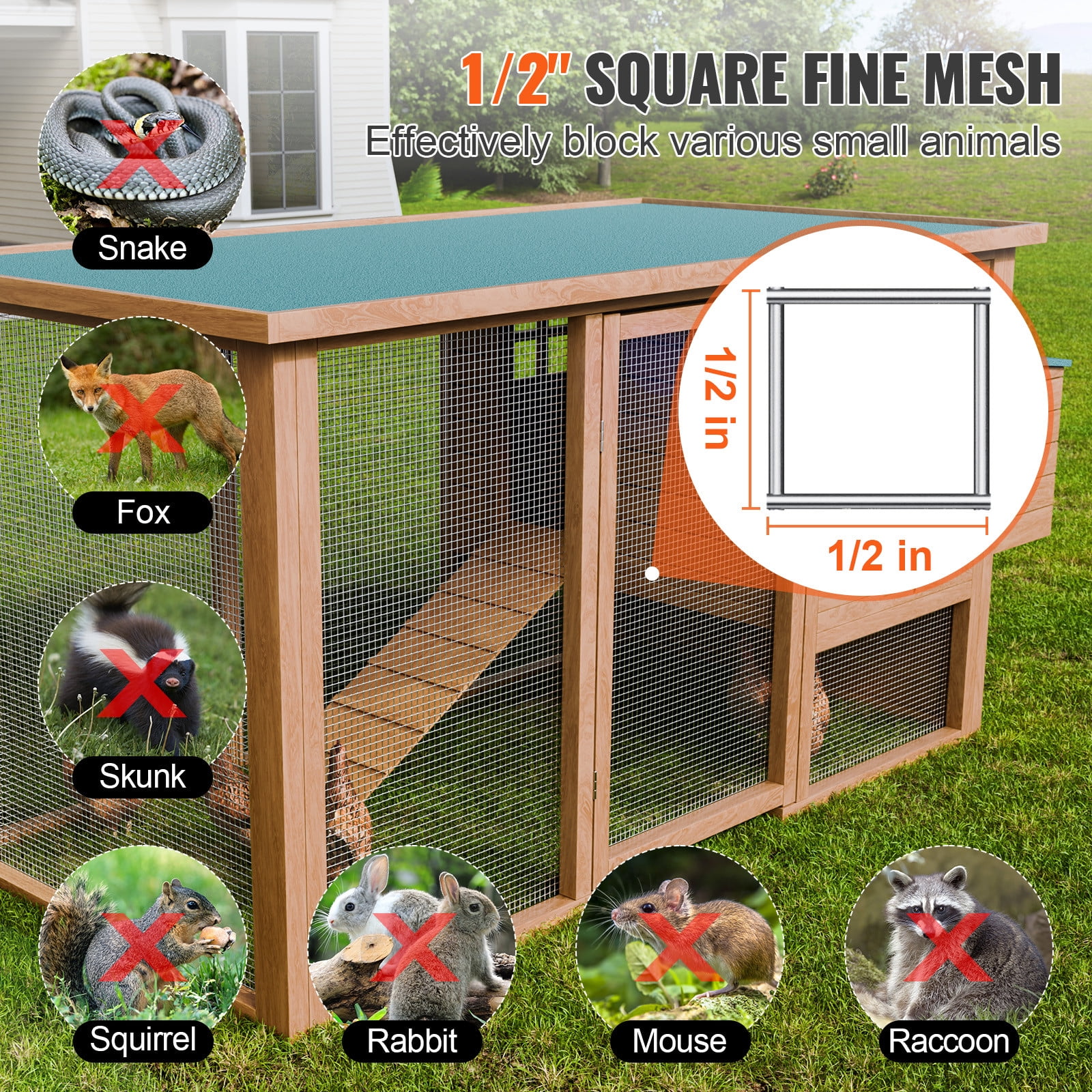 Favory Hardware Cloth,  Hot Dipped Galvanized Wire Mesh Roll, Chicken Wire Fencing, Wire Mesh for Rabbit Cages, Garden, Small Rodents